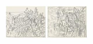 Sir Eduardo Paolozzi, R.A. - Untitled; and Abstract composition