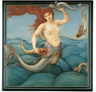 Sir Edward Coley Burne-Jones, Bt., A.R.A., R.W.S. - A Sea-Nymph