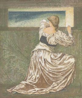 Sir Edward Coley Burne-Jones, Bt., A.R.A., R.W.S. - Dorigen de Bretaigne awaiting the return of her husband