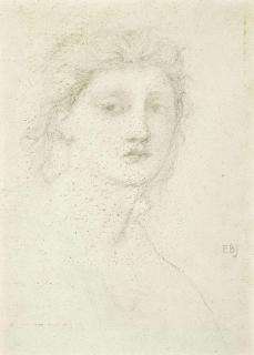 Sir Edward Coley Burne-Jones, Bt., A.R.A., R.W.S. - Female head study