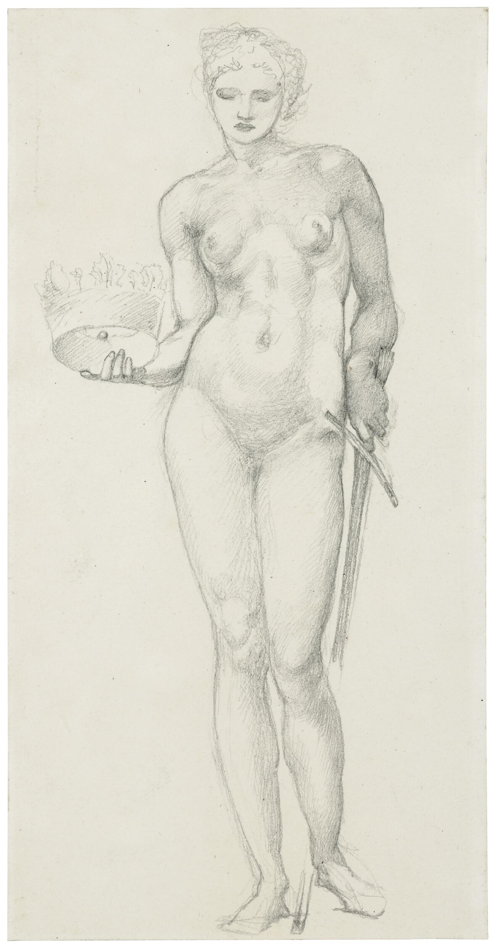 Sir Edward Coley Burne-Jones, Bt., A.R.A., R.W.S. - \'Justice\', Study for a stained glass window in Kolkata Cathedral