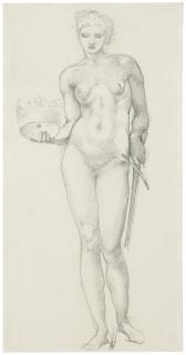 Sir Edward Coley Burne-Jones, Bt., A.R.A., R.W.S. - \'Justice\', Study for a stained glass window in Kolkata Cathedral