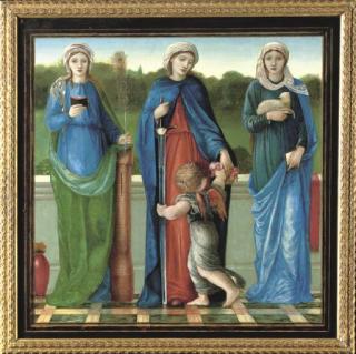 Sir Edward Coley Burne-Jones, Bt., A.R.A., R.W.S. - St Barbara, St Dorothy And St Agnes
