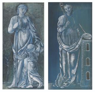 Sir Edward Coley Burne-Jones, Bt., A.R.A., R.W.S. - St Dorothea; and St Barbara