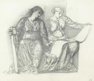 Sir Edward Coley Burne-Jones, Bt., A.R.A., R.W.S. - Study For \'Music\'