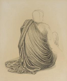 Sir Edward Coley Burne-Jones, Bt., A.R.A., R.W.S. - Study For The Last Sleep Of Arthur In Avalon