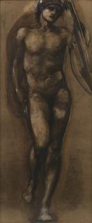 Sir Edward Coley Burne-Jones, Bt., A.R.A., R.W.S. - Study For The Prince In The Briar Wood