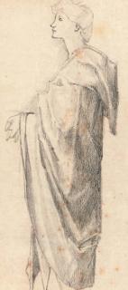 Sir Edward Coley Burne-Jones, Bt., A.R.A., R.W.S. - Study of drapery