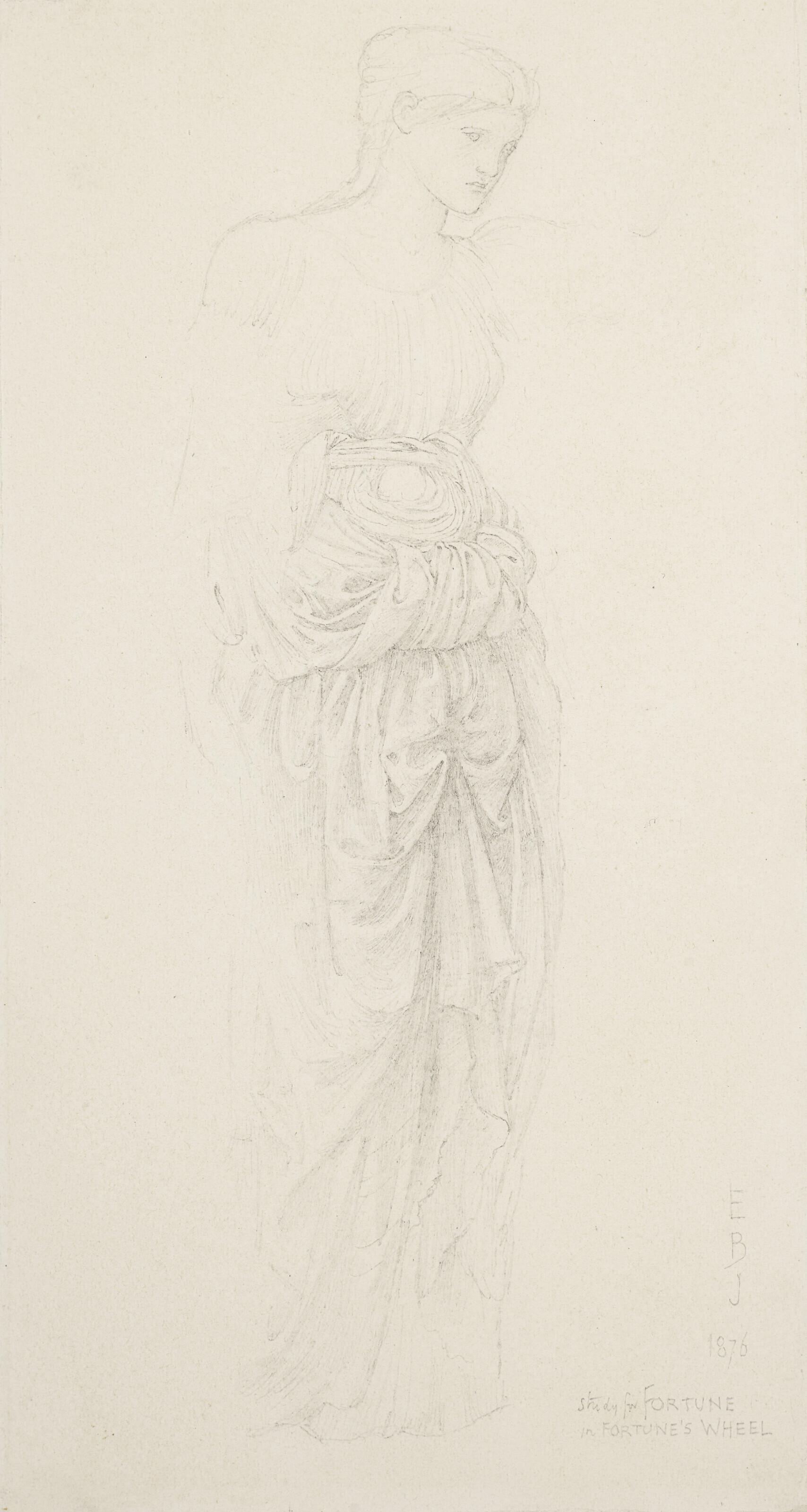 Sir Edward Coley Burne-Jones, Bt., A.R.A., R.W.S. - Study of Fortune for \'The Wheel of Fortune\'