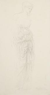 Sir Edward Coley Burne-Jones, Bt., A.R.A., R.W.S. - Study of Fortune for \'The Wheel of Fortune\'