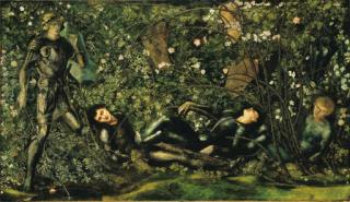 Sir Edward Coley Burne-Jones, Bt., A.R.A., R.W.S. - The Prince Entering The Briar Wood