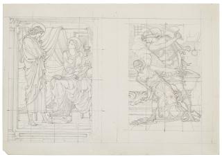 Sir Edward Coley Burne-Jones, Bt., A.R.A., R.W.S. - Two scenes from the life of St. Cecilia