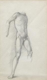 Sir Edward Coley Burne-Jones, Bt., ARA, RWS - Study of a male torso, possibly related to the Perseus series