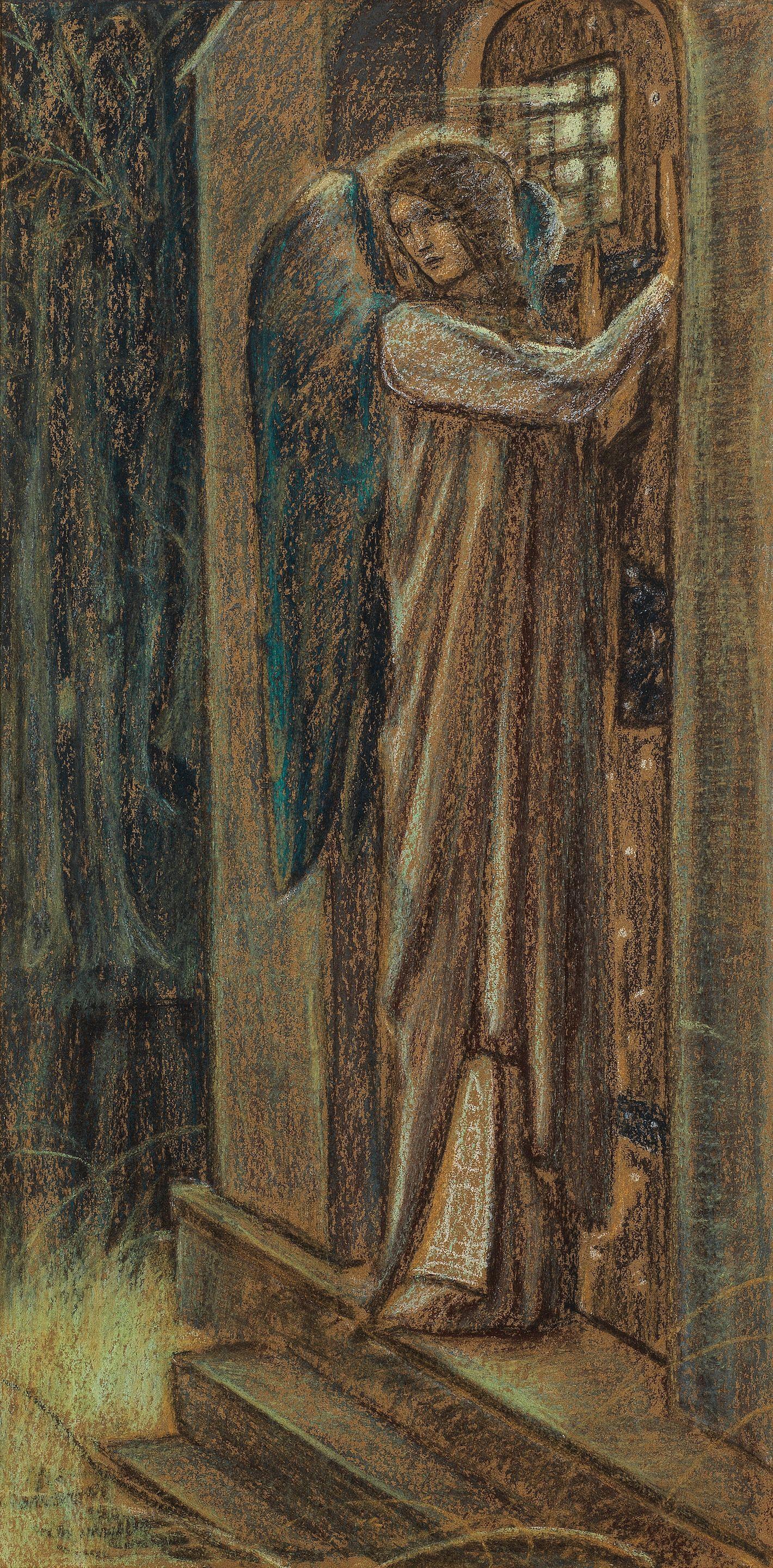 Sir Edward Coley Burne-Jones, Bt., ARA, RWS - The Forbidding Angel