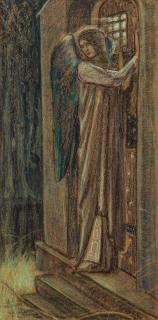 Sir Edward Coley Burne-Jones, Bt., ARA, RWS - The Forbidding Angel