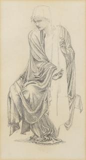 Sir Edward Coley Burne-Jones, Bt., ARA, RWS - Two studies for The Last Sleep of Arthur in Avalon