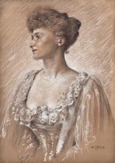 Sir Edward John Poynter Bt., P.R.A., R.W.S. - Portrait of a Lady