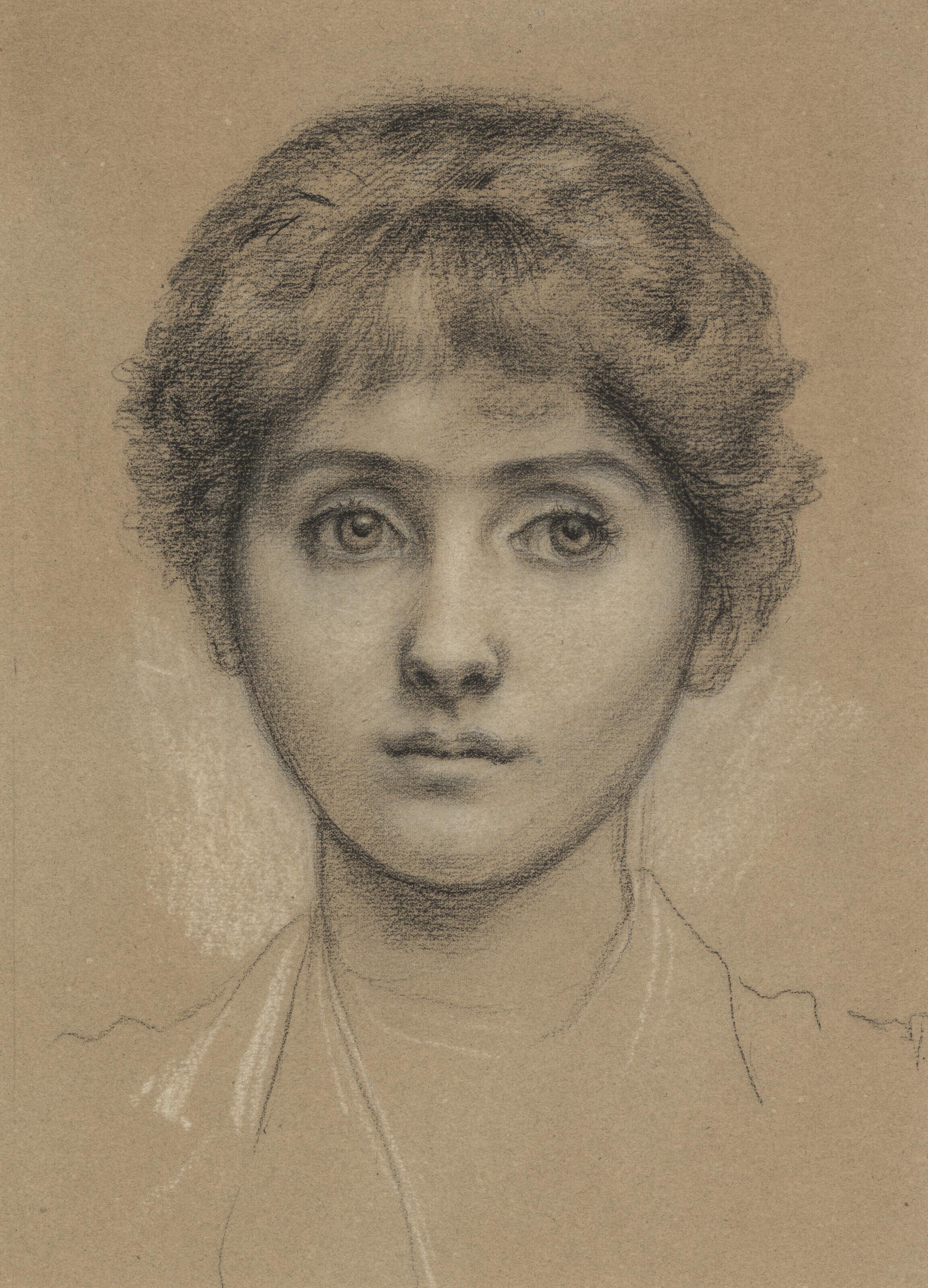 Sir Edward John Poynter, Bt., P.R.A., R.W.S. - Portrait of Margaret Burne-Jones, probably a study for \'Cressida\'