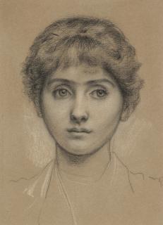 Sir Edward John Poynter, Bt., P.R.A., R.W.S. - Portrait of Margaret Burne-Jones, probably a study for \'Cressida\'