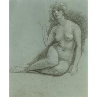 Sir Edward John Poynter, Bt., P.R.A., R.W.S. - Study For At Low Tide