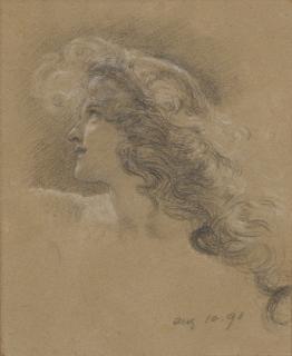 Sir Edward John Poynter, Bt., P.R.A., R.W.S. - Study For The Cave Of The Storm Nymphs