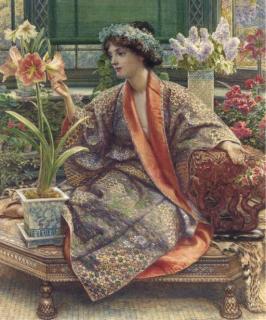Sir Edward John Poynter, P.R.A, R.W.S. - A Hot-House Flower