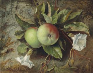 Sir Edward John Poynter, P.R.A, R.W.S. - Autumn: Apples And Convolvulus