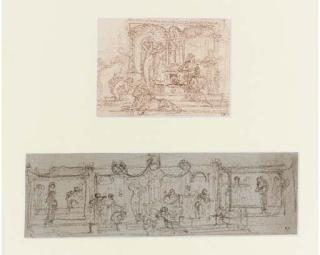 Sir Edward John Poynter P.R.A., R.W.S. - Two designs for the apse of the lecture theatre, South Kensington