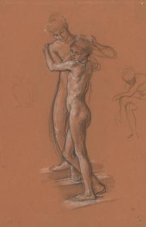 Sir Edward John Poynter, P.R.A. - Study for \'Idle Fears\'