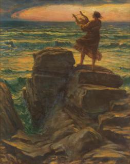 Sir Edward John Poynter, PRA, RWS - Orpheus with his lute