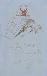 Sir Edwin Henry Landseer, Bt., R.A. - A stag with an envelope in its mouth