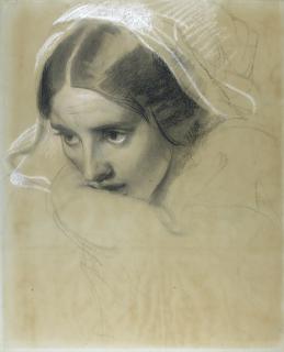 Sir Edwin Henry Landseer, R.A. - Mother And Child: A Sketch For \'The Flood\'