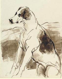 Sir Edwin Henry Landseer, R.A. - Study of a hound