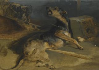 Sir Edwin Henry Landseer, R.A. - Study Of A Wounded Hound, From Walter Scott\'S The Talisman
