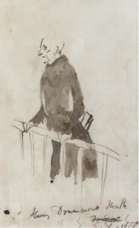 Sir Edwin Henry Landseer, R.A. - Study of Henry Drummond, M.P.