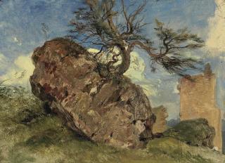 Sir Edwin Henry Landseer, R.A. - Study Of Rock And Tree