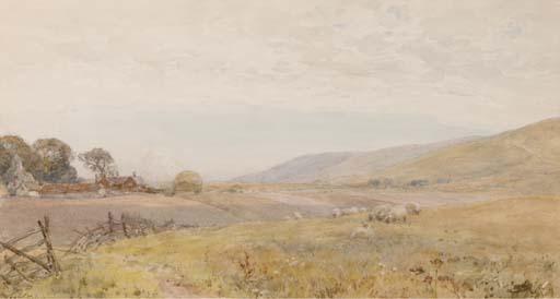 Sir Ernest Albert Waterlow, R.A., P.R.W.S. - \'Down pastures-Sussex\'