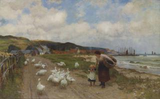 Sir Ernest Albert Waterlow, R.A., P.R.W.S. - Friends Or Foes