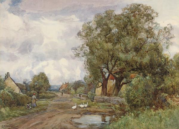 Sir Ernest Albert Waterlow, R.A., P.R.W.S. - Summertime in Northumberland