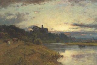 Sir Ernest Albert Waterlow, R.A., P.R.W.S. - Warkworth Castle, Northumberland