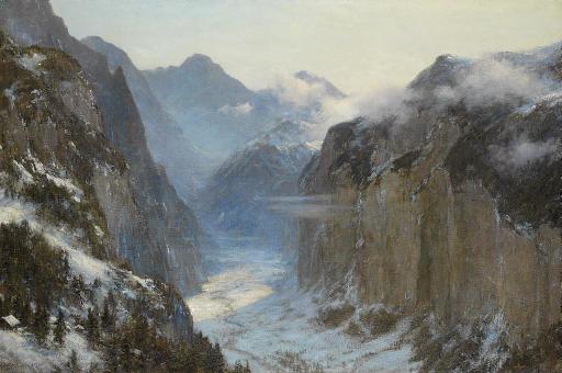 Sir Ernest Albert Waterlow, R.A. - In His Hand are the Deep Places of the Earth\' (Psalm XCV)