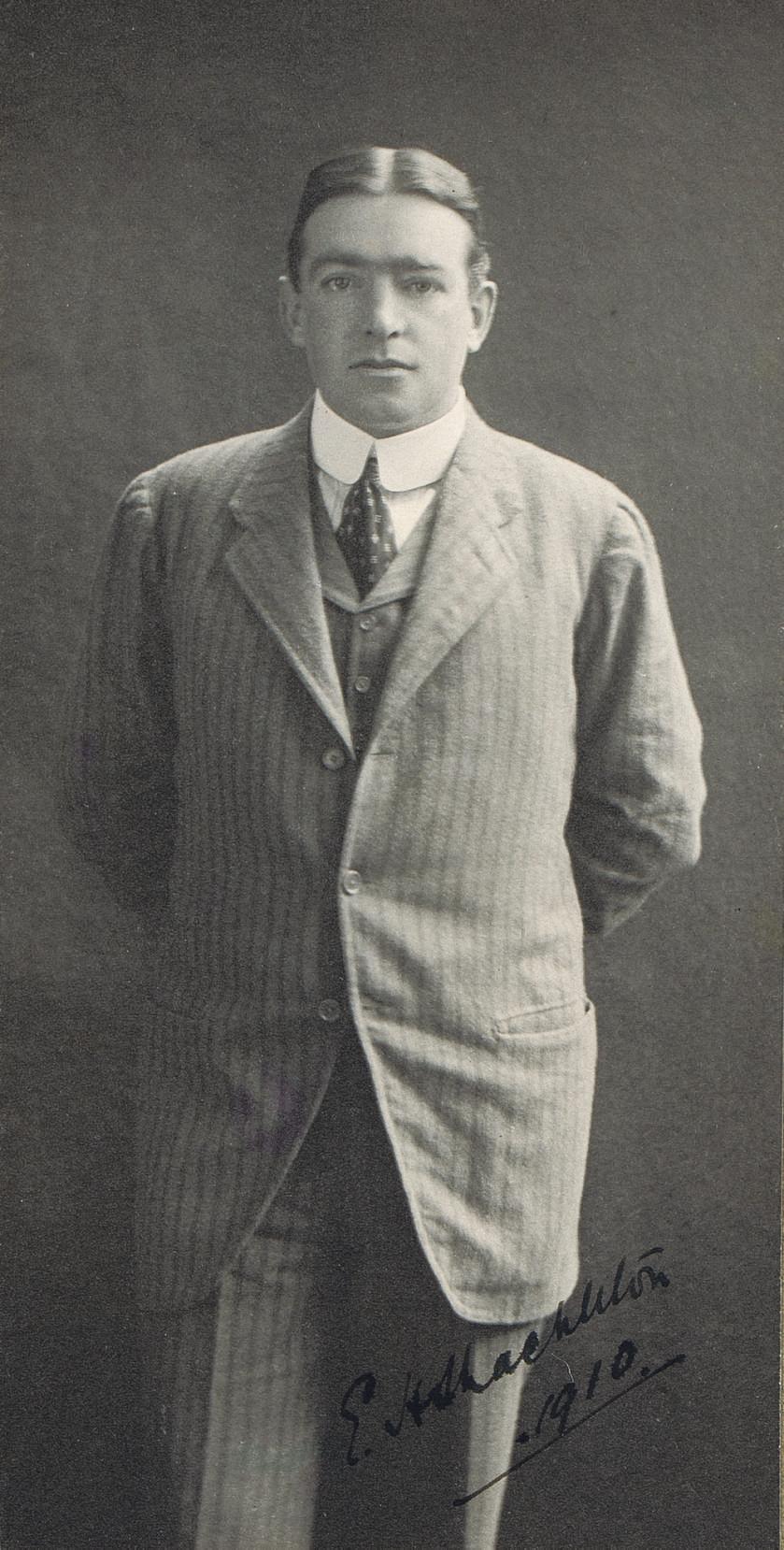 Sir Ernest Henry Shackleton - A studio portrait photograph of Ernest Shackleton, c.1910