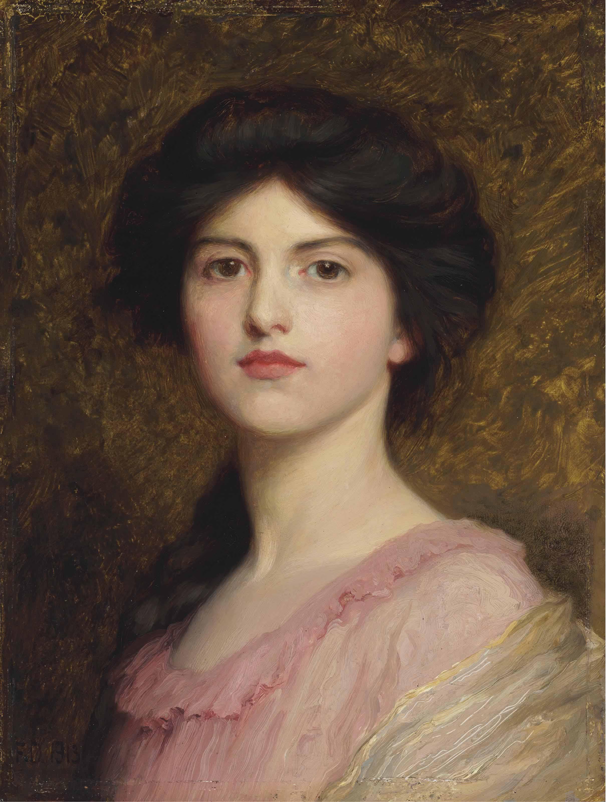 Sir Francis Bernard Dicksee, P.R.A. - Portrait of Camille, daughter of Sutton Palmer