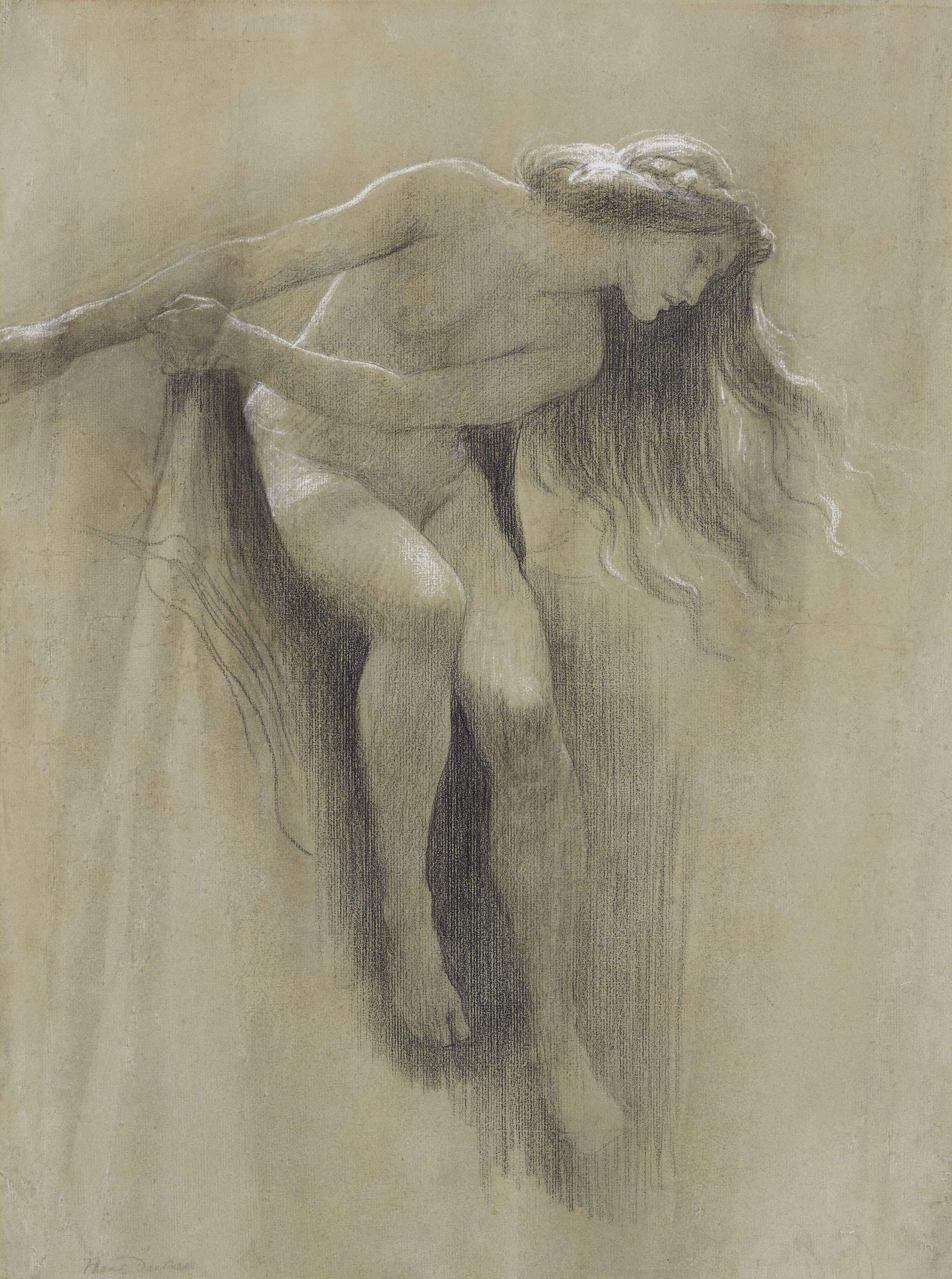 Sir Francis Bernard Dicksee, P.R.A. - Study for \'La Belle Dame Sans Merci\'