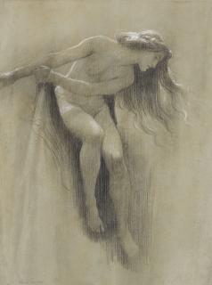 Sir Francis Bernard Dicksee, P.R.A. - Study for \'La Belle Dame Sans Merci\'