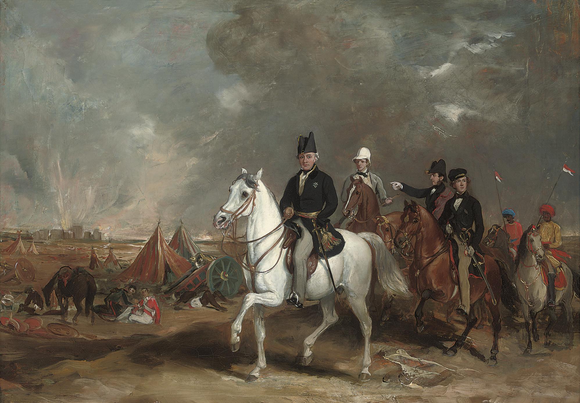 Sir Francis Grant, P.R.A. - The Viscount Hardinge, Governor-General of India accompanied by his two sons and Colonel Wood on the battle field of Ferozedshah