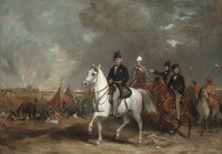 Sir Francis Grant, P.R.A. - The Viscount Hardinge, Governor-General of India accompanied by his two sons and Colonel Wood on the battle field of Ferozedshah