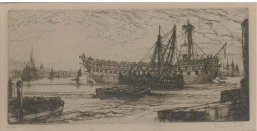 Sir Francis Seymour Haden - Breaking up of the Agamemnon (Schneiderman 198)