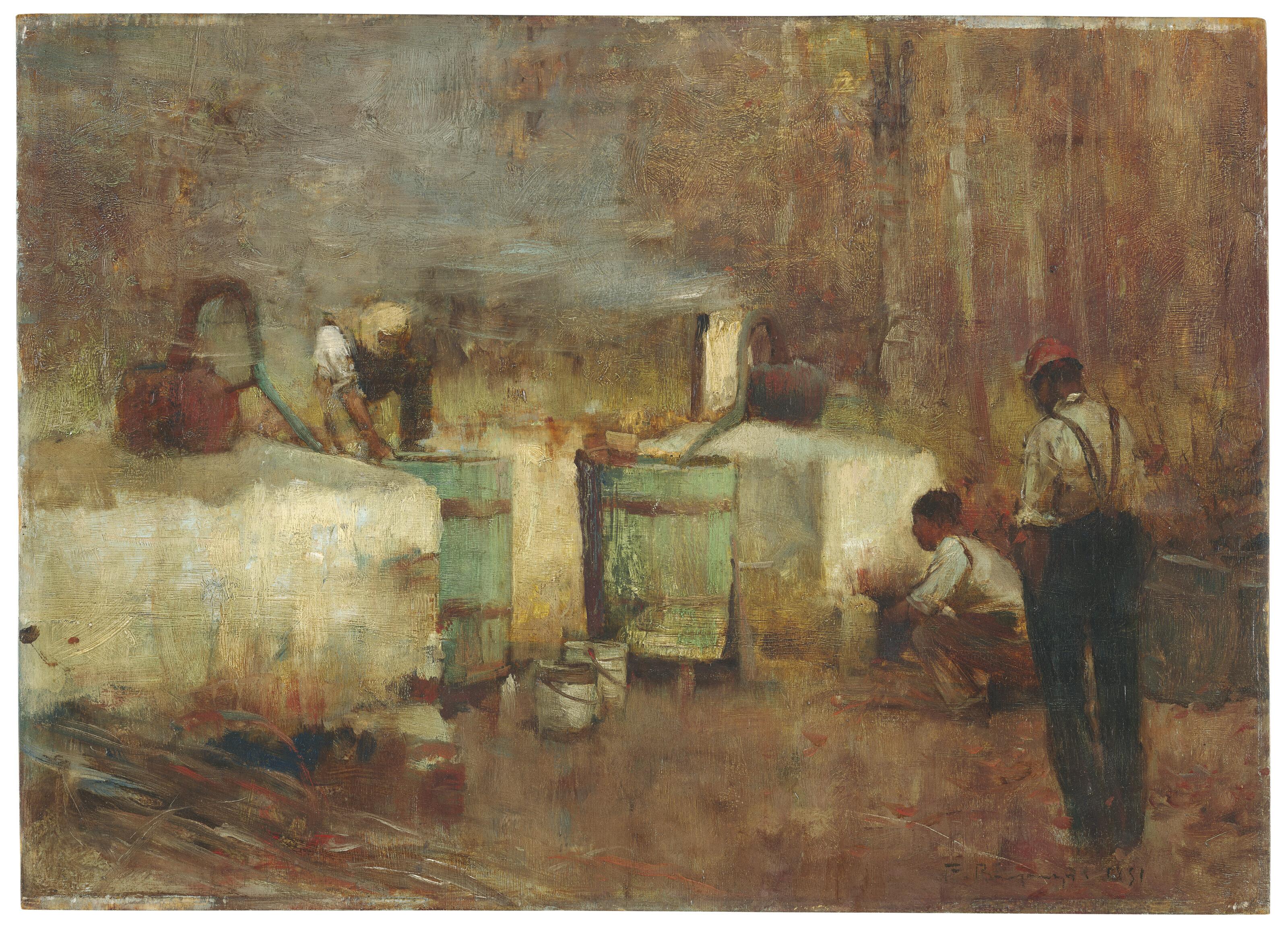 Sir Frank Brangwyn, R.A., R.W.S., P.R.B.A. - A Native Brandy Still