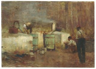 Sir Frank Brangwyn, R.A., R.W.S., P.R.B.A. - A Native Brandy Still